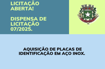 DISPENSA DE LICITAÇÃO N. 07/2025