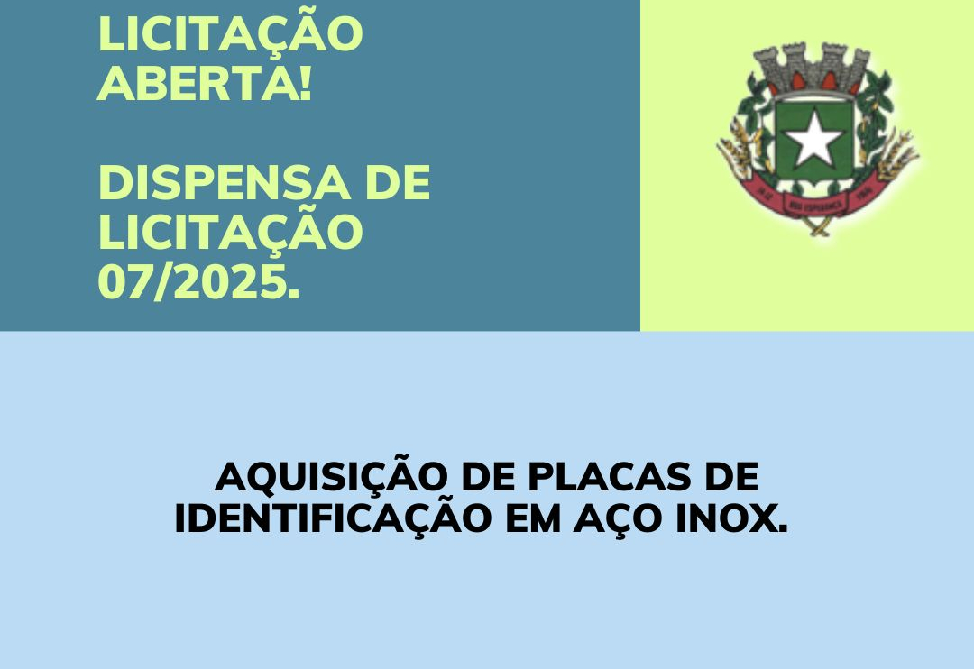 DISPENSA DE LICITAÇÃO N. 07/2025