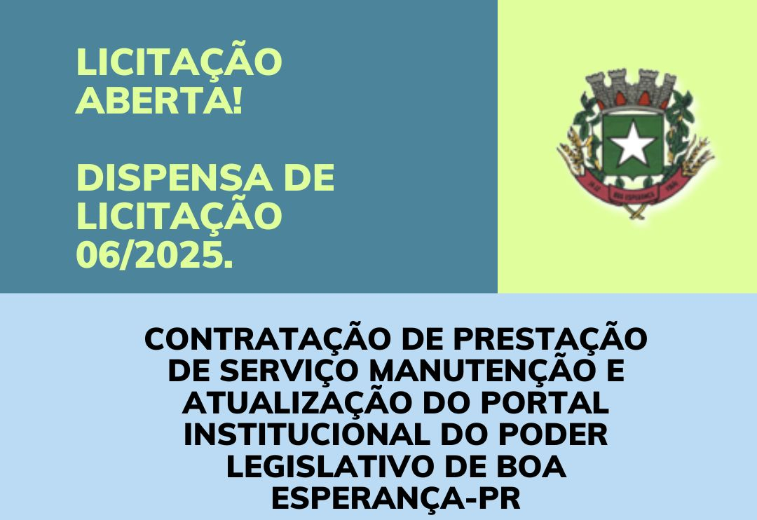 DISPENSA DE LICITAÇÃO - N. 06/2025